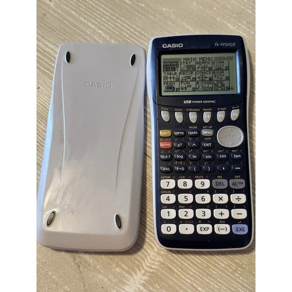 Graphing CASIO CALCULATOR FX-9750GII with cover Tested and working perfectly